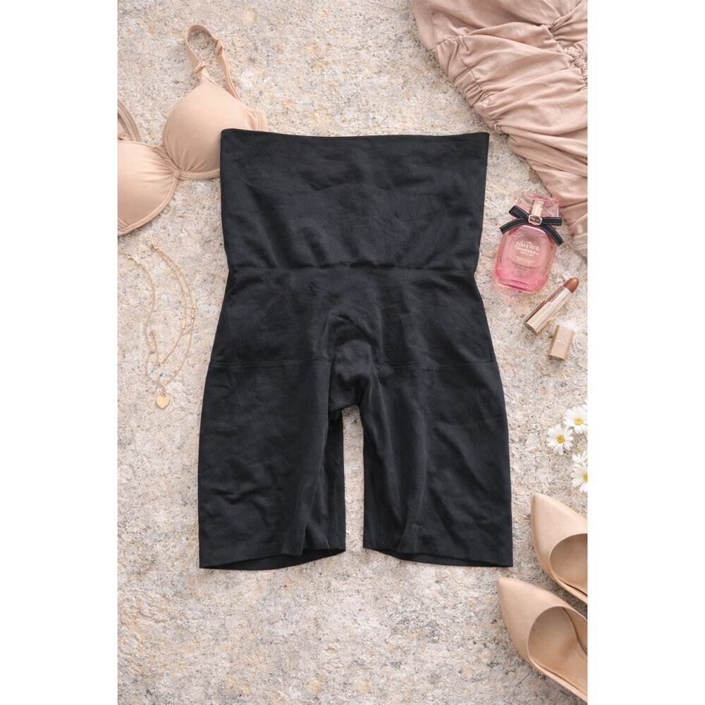 ASSETS by SPANX Size 1X Black High Waist Shaper Shorts Control Underwear